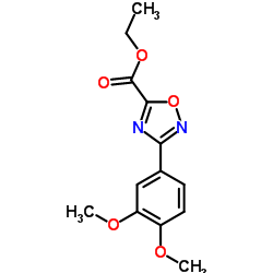 3-(3,4-二甲氧基苯基)-1,2,4-噁二唑-5-羧酸乙酯结构式