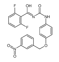 2,6-difluoro-N-[[4-[(3-nitrophenyl)methoxy]phenyl]carbamoyl]benzamide Structure