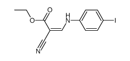 2-cyano-3-(4-iodo-phenylamino)-acrylic acid ethyl ester Structure