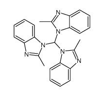 1-[bis(2-methylbenzimidazol-1-yl)methyl]-2-methylbenzimidazole结构式