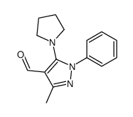 3-methyl-1-phenyl-5-pyrrolidin-1-ylpyrazole-4-carbaldehyde Structure