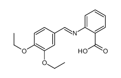 2-[(3,4-diethoxyphenyl)methylideneamino]benzoic acid Structure