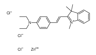 3H-Indolium, 2-[2-[4-(diethylamino)phenyl] ethenyl]-1,3,3-trimethyl-, trichlorozincate(1-) Structure