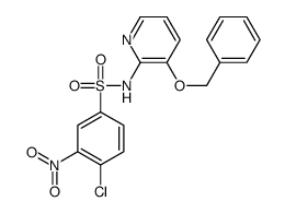 4-chloro-3-nitro-N-(3-phenylmethoxypyridin-2-yl)benzenesulfonamide结构式