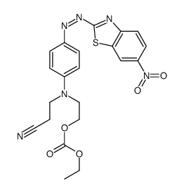 2-[(2-cyanoethyl)[4-[(6-nitrobenzothiazol-2-yl)azo]phenyl]amino]ethyl ethyl carbonate结构式
