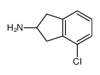 4-chloro-2,3-dihydro-1H-inden-2-amine结构式