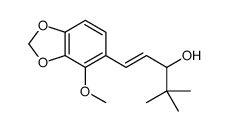 4,4-Dimethyl-1-(2-methoxy-3,4-methylenedioxyphenyl)-1-penten-3-ol Structure
