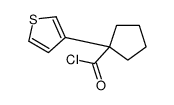 Cyclopentanecarbonyl chloride, 1-(3-thienyl)- (9CI) Structure