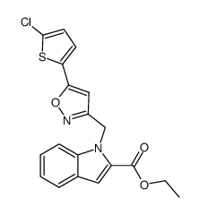 ethyl 1-((5-(5-chlorothiophen-2-yl)isoxazol-3-yl)methyl)-1H-indole-2-carboxylate Structure