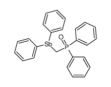 ((diphenylstibanyl)methyl)diphenylphosphine oxide Structure