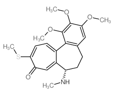 Benzo[a]heptalen-9(5H)-one,6,7-dihydro-1,2,3-trimethoxy-7-(methylamino)-10-(methylthio)-, (7S)- Structure