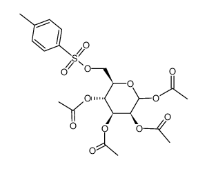acetyl 2,3,4-tri-O-acetyl-6-O-tosyl-α/β-D-mannopyranose结构式