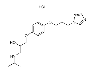 1-Isopropylamino-3-[4-(3-[1,2,4]triazol-1-yl-propoxy)-phenoxy]-propan-2-ol; hydrochloride Structure