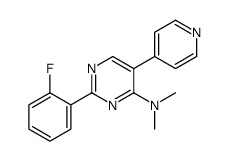 2-(2-fluorophenyl)-N,N-dimethyl-5-pyridin-4-ylpyrimidin-4-amine结构式