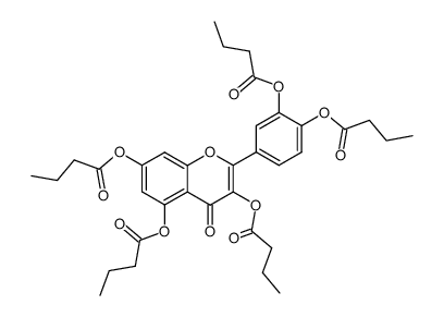 Butyric acid 2-(3,4-bis-butyryloxy-phenyl)-3,7-bis-butyryloxy-4-oxo-4H-chromen-5-yl ester Structure