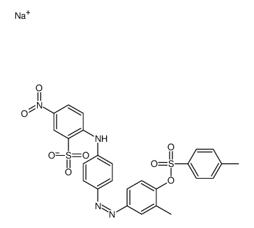 sodium 2-[4-[[4-[[(p-tolyl)sulphonyl]oxy]-3-tolyl]azo]anilino]-5-nitrobenzenesulphonate结构式