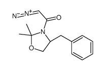 1-[(4S)-4-benzyl-2,2-dimethyl-1,3-oxazolidin-3-yl]-2-diazonioethenolate结构式
