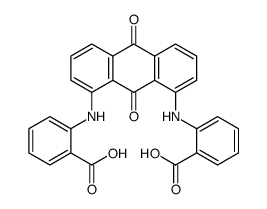 2,2'-[(9,10-dihydro-9,10-dioxo-1,8-anthrylene)diimino]bisbenzoic acid Structure