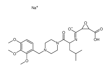 sodium 3-[[4-methyl-1-oxo-1-[4-[(2,3,4-trimethoxyphenyl)methyl]piperaz in-1-yl]pentan-2-yl]carbamoyl]oxirane-2-carboxylate结构式
