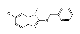 1-methyl-6-methoxy-2-benzylthio-benzimidazole结构式