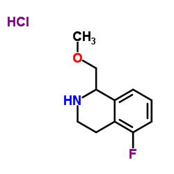 5-Fluoro-1-(methoxymethyl)-1,2,3,4-tetrahydroisoquinoline hydrochloride (1:1)结构式