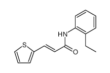 2-Propenamide, N-(2-ethylphenyl)-3-(2-thienyl)-, (2E) Structure