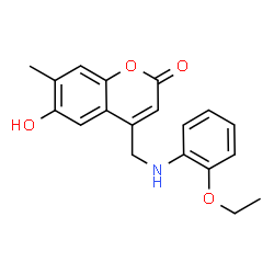 4-{[(2-Ethoxyphenyl)amino]methyl}-6-hydroxy-7-methyl-2H-chromen-2-one structure