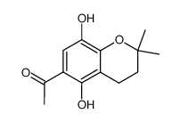 6-acetyl-3,4-dihydro-5,8-dihydroxy-2,2-dimethyl-2H-1-benzopyran Structure