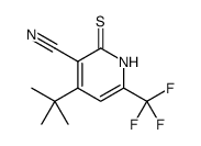 3-Pyridinecarbonitrile, 4-(1,1-dimethylethyl)-1,2-dihydro-2-thioxo-6-(trifluoromethyl) structure