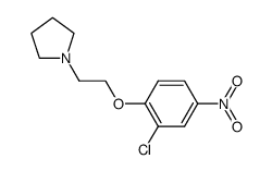 1-(2-(2-chloro-4-nitrophenoxy)ethyl)pyrrolidine结构式