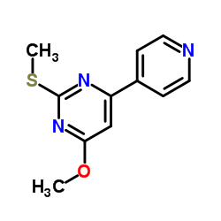 4-Methoxy-2-(methylsulfanyl)-6-(4-pyridinyl)pyrimidine结构式