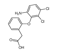 <2-(6-amino-2,3-dichlorophenoxy)phenyl>acetic acid结构式