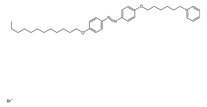 (4-dodecoxyphenyl)-[4-(6-pyridin-1-ium-1-ylhexoxy)phenyl]diazene,bromide结构式