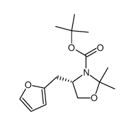 tert-butyl (S)-4-(furan-2-ylmethyl)-2,2-dimethyloxazolidine-3-carboxylate Structure