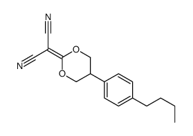 2-[5-(4-butylphenyl)-1,3-dioxan-2-ylidene]propanedinitrile结构式