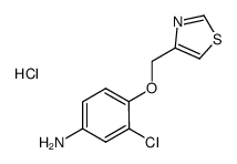 3-chloro-4-(thiazol-4-ylmethoxy)phenylamine hydrochloride Structure