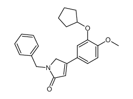1-benzyl-4-(3-(cyclopentyloxy)-4-methoxyphenyl)-1,5-dihydro-2H-pyrrol-2-one结构式