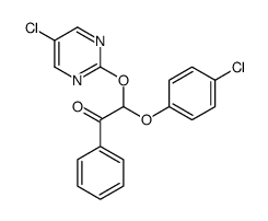 2-(4-chlorophenoxy)-2-(5-chloropyrimidin-2-yl)oxy-1-phenylethanone结构式