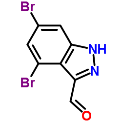 4,6-Dibromo-indazolecarboxaldehyde structure