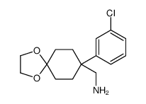 [8-(3-chlorophenyl)-1,4-dioxaspiro[4.5]decan-8-yl]methanamine结构式