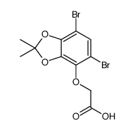 2-[(5,7-dibromo-2,2-dimethyl-1,3-benzodioxol-4-yl)oxy]acetic acid Structure