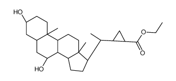 3,7-dihydroxy-22,23-methylenecholan-24-oic acid结构式