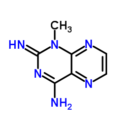 4-Imino-1-methyl-1,4-dihydropteridin-2-amine结构式