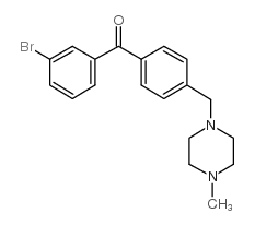 3-BROMO-4'-(4-METHYLPIPERAZINOMETHYL) BENZOPHENONE structure