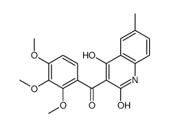 4-hydroxy-6-methyl-3-(2,3,4-trimethoxybenzoyl)-1H-quinolin-2-one结构式