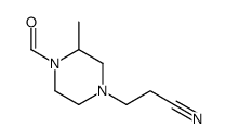 1-Piperazinecarboxaldehyde,4-(2-cyanoethyl)-2-methyl-(7CI) Structure