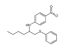 Benzenamine, 4-nitro-N-[1-[(phenylthio)methyl]pentyl] Structure