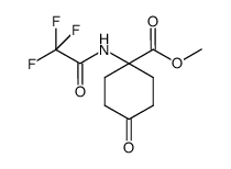 1-[N-(trifluoroacetyl)amino]-4-cyclohexanon-1-carboxylic acid methyl ester结构式