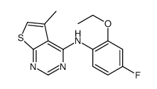 N-(2-ethoxy-4-fluorophenyl)-5-methylthieno[2,3-d]pyrimidin-4-amine结构式