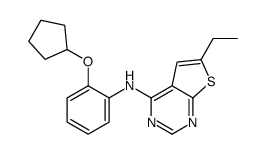 N-(2-cyclopentyloxyphenyl)-6-ethylthieno[2,3-d]pyrimidin-4-amine Structure